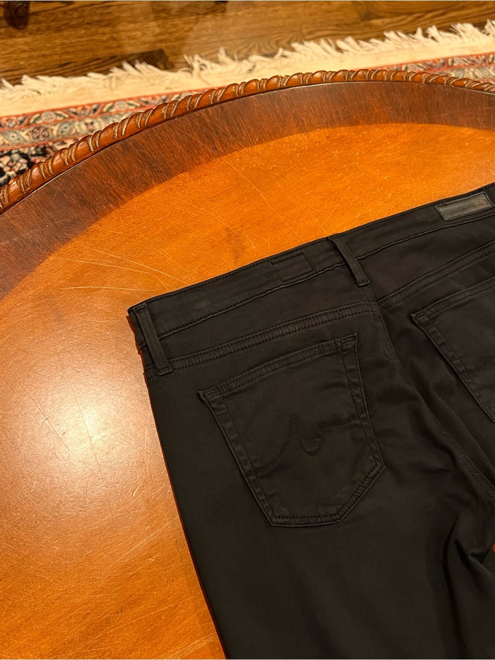 AG Adriano Goldschmied The Stilt Low-Rise Cigarette Jean Super Black 29R Fitted - Picture 8 of 16